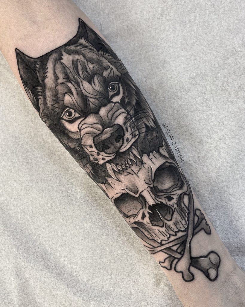 Foto de tatuagem feita por Felippo Gonçalves (@felippoartink)