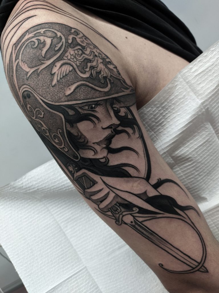 Foto de tatuagem feita por Diego Moura (@mouraa.art)