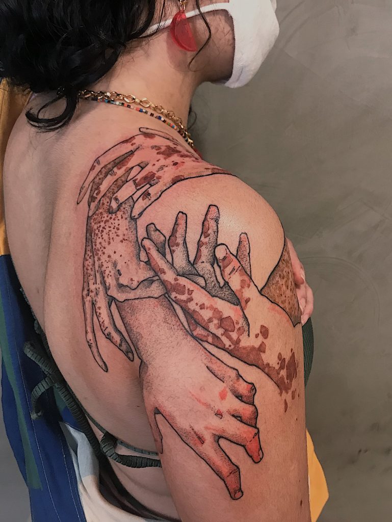 Foto de tatuagem feita por Henrique Matheus (@hmatheus___)