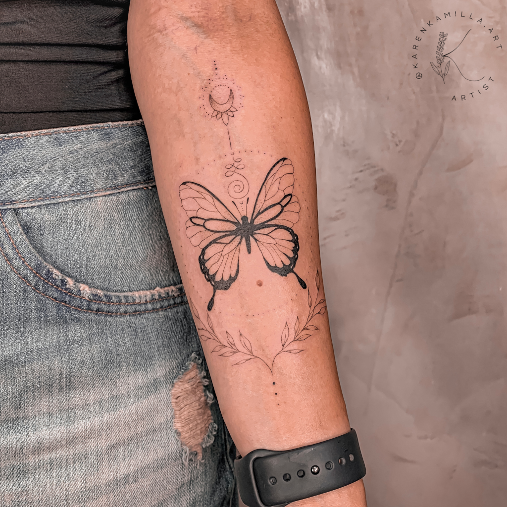 Foto de tatuagem feita por Karen Kamilla (@karenkamilla.art)