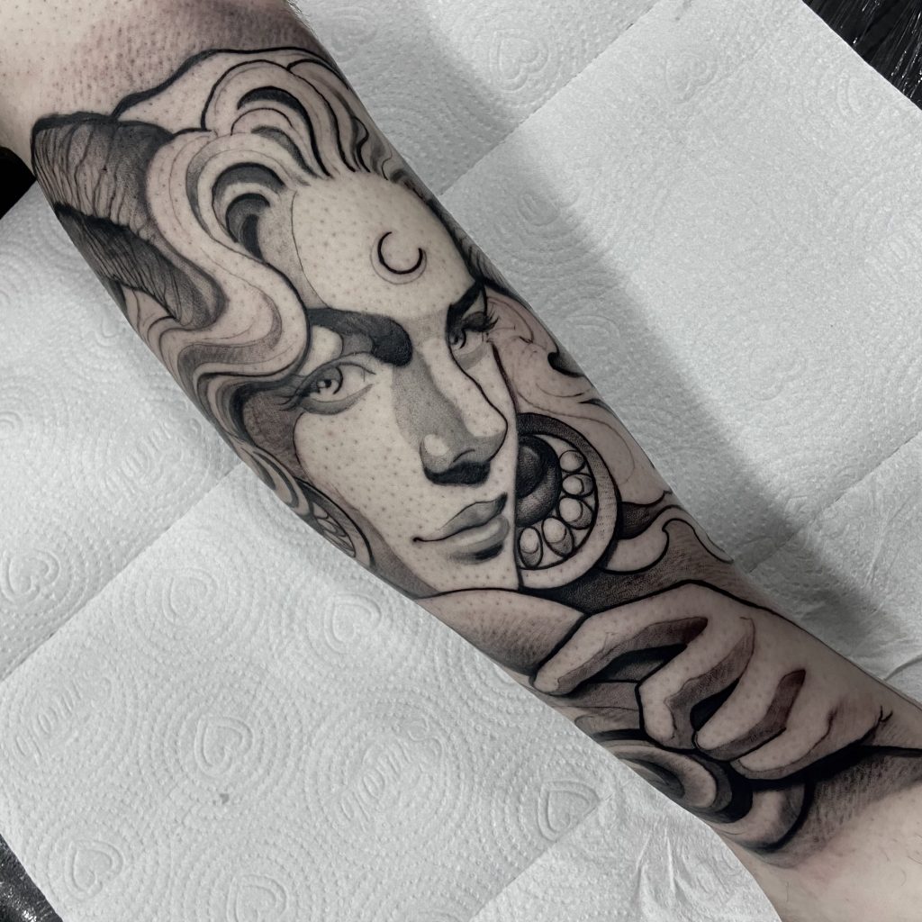 Foto de tatuagem feita por Felipe Luiz (@felipeluiz.art)