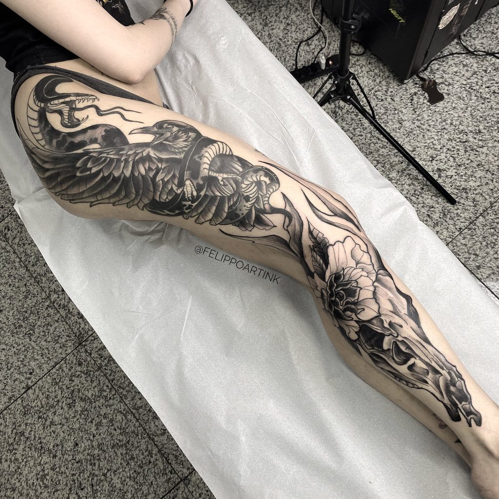 Foto de tatuagem feita por Felippo Gonçalves (@felippoartink)