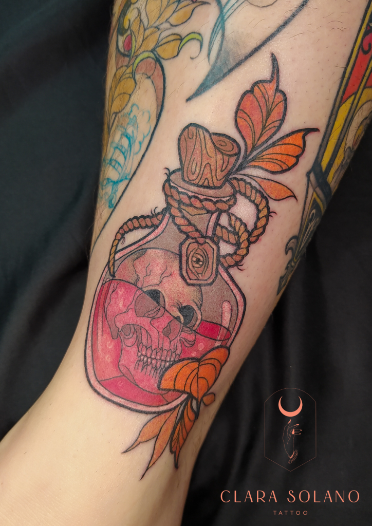 Foto de tatuagem feita por Clara Solano (@clarasolanotattoo)