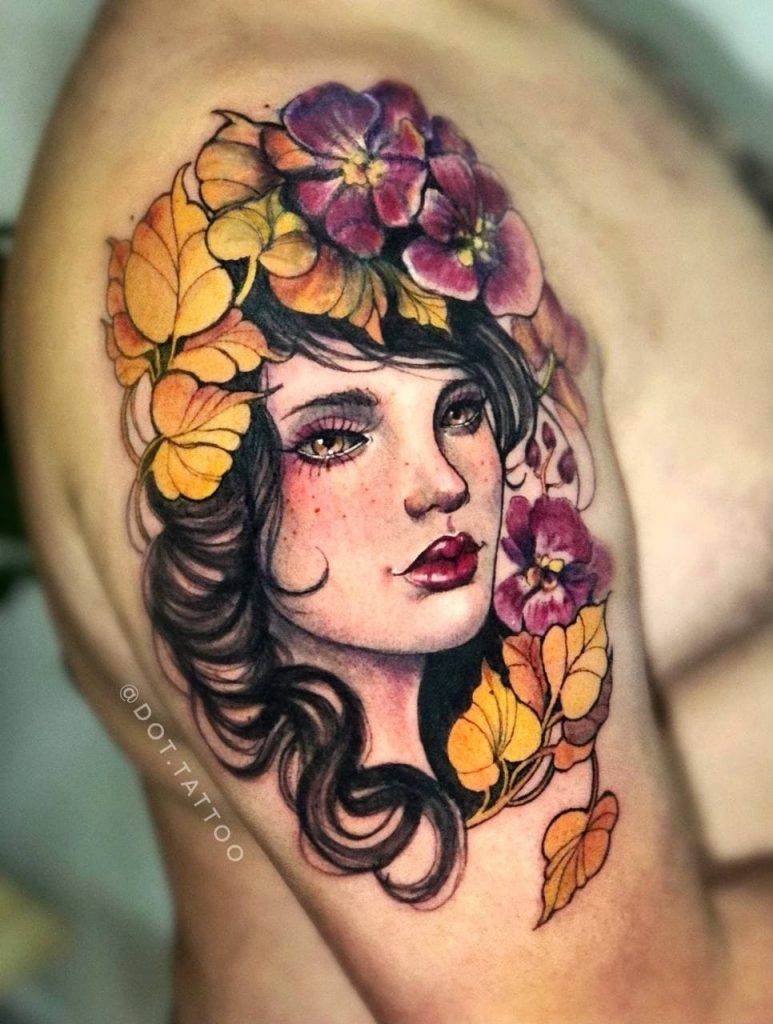 Foto de tatuagem feita por Carina Dot (@dot.tattoo)