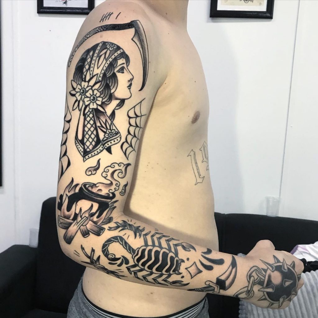 Foto de tatuagem feita por Gabriel Lam (@lammtattoo)