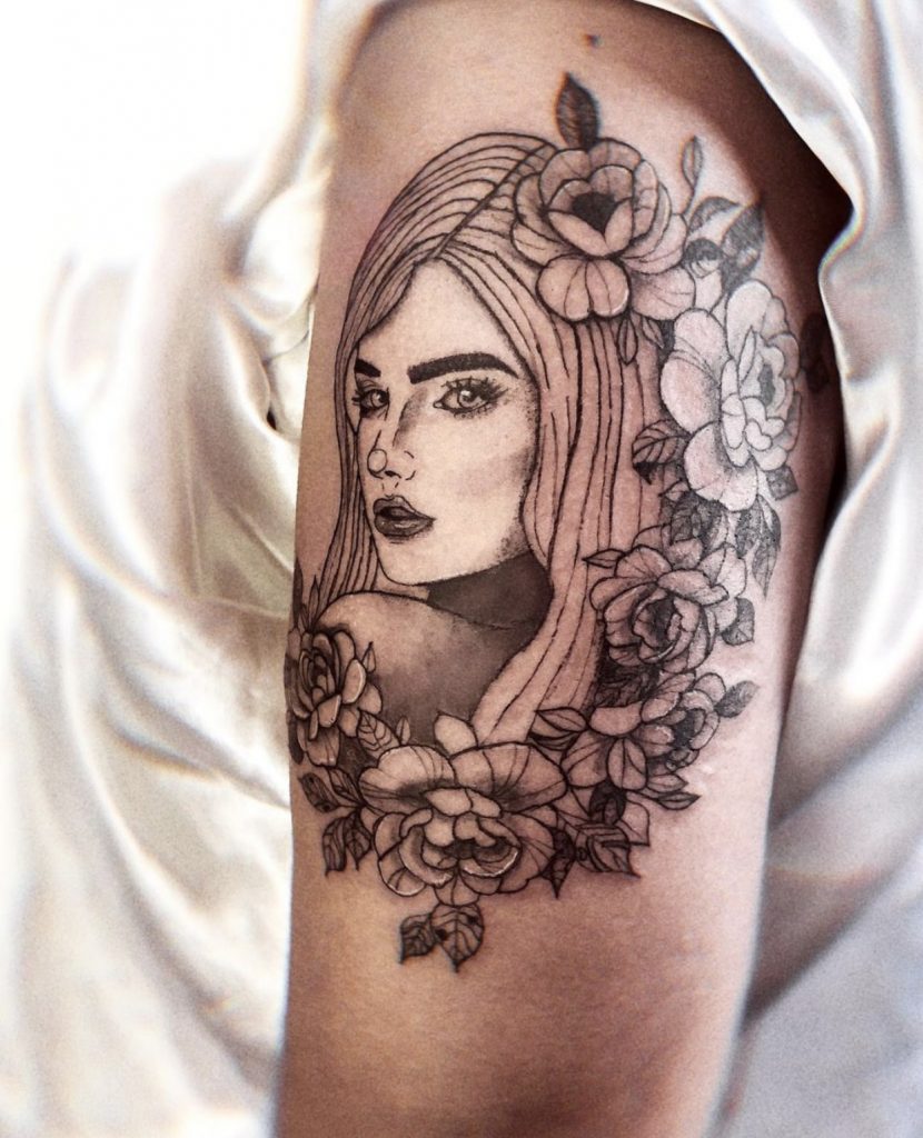 Foto de tatuagem feita por Julia Hawk (@juliahawk.ink)