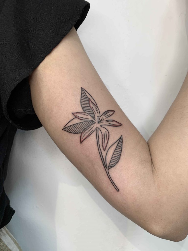 Foto de tatuagem feita por Luíza Samico (@samico.ttt)