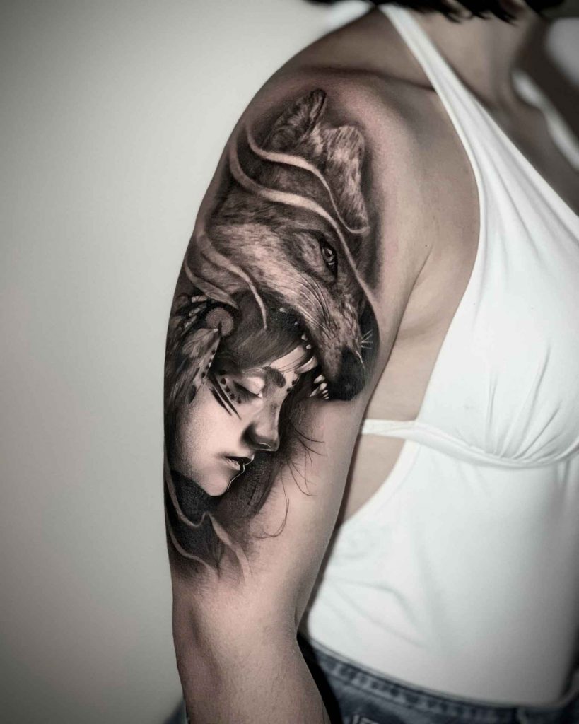 Foto de tatuagem feita por Felipe Matias (@flptattoo)