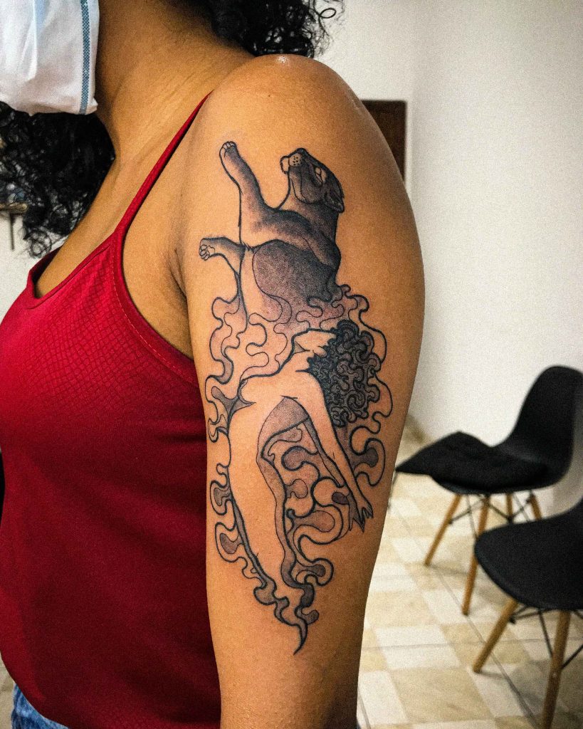 Foto de tatuagem feita por Alexandre Henrique Ferreira Cruz (@tattoodoale)