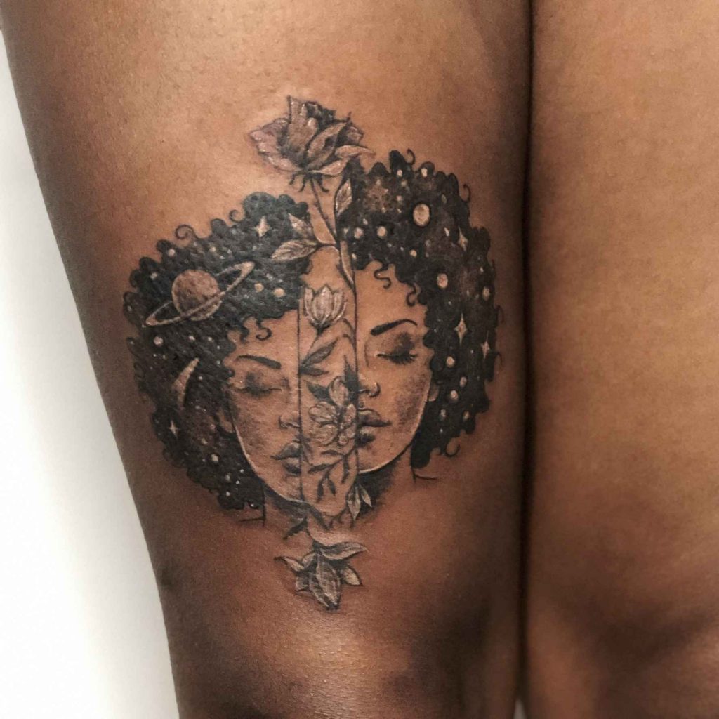 Foto de tatuagem feita por Jessica Rodrigues (@artbyjroiz)