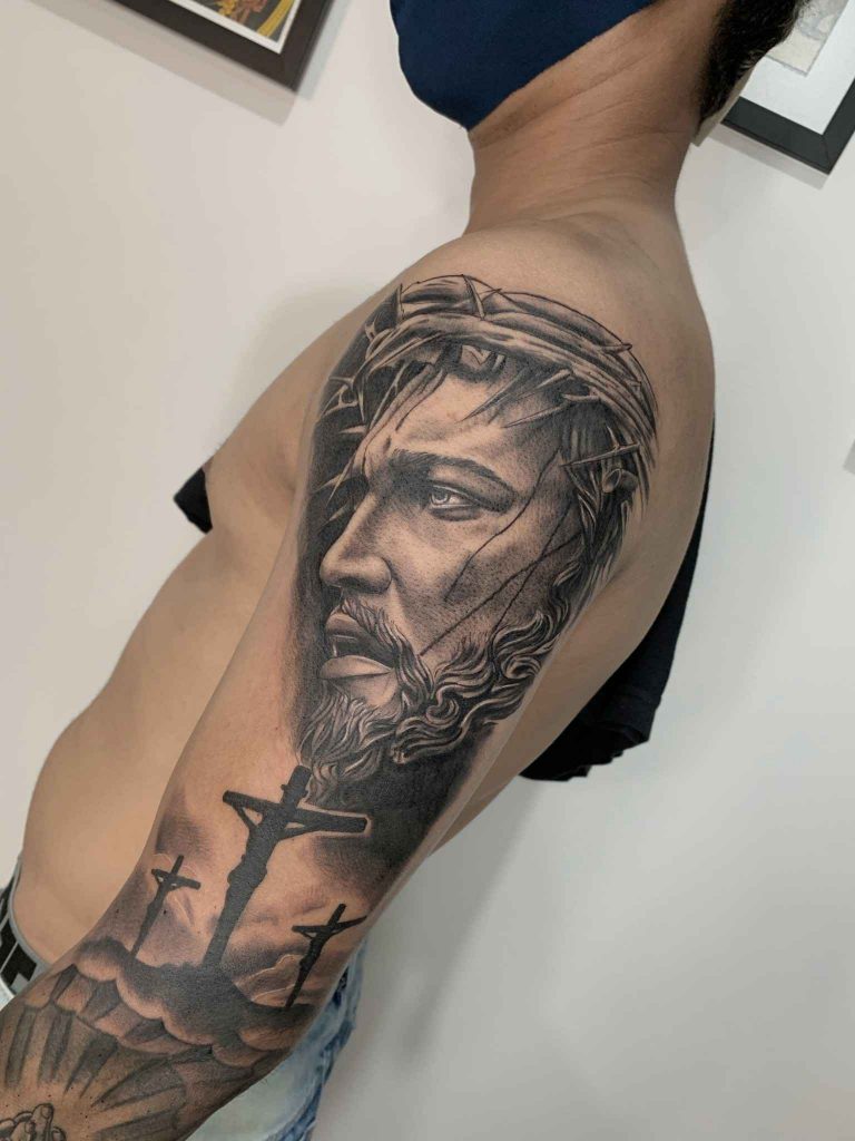 Foto de tatuagem feita por Bruno Candido (@brunoctattoo)