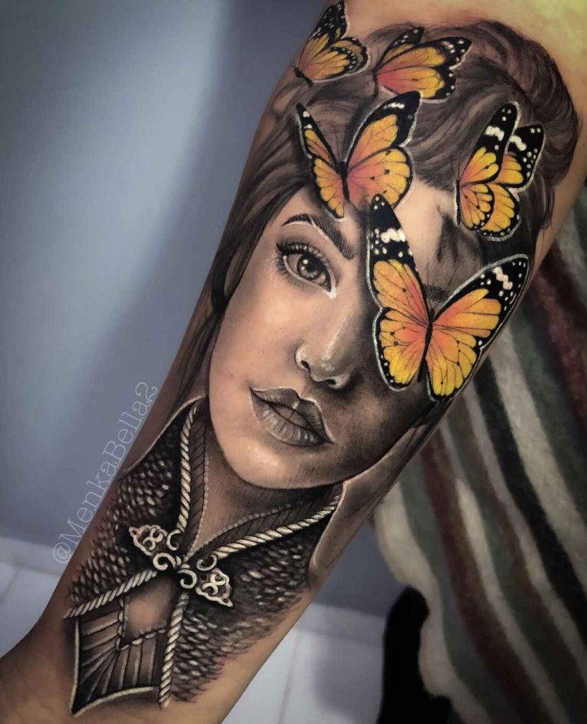 Foto de tatuagem feita por Menka Bella (@menkabella2)