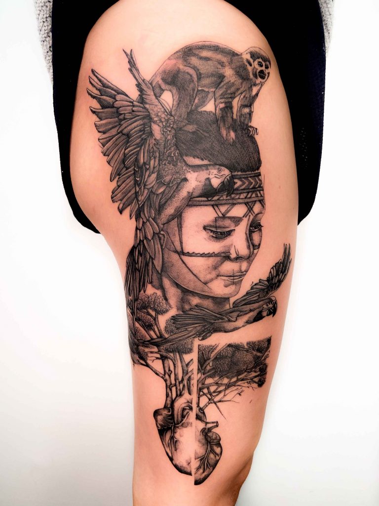 Foto de tatuagem feita por Juliana Nammy (@juliananammy)