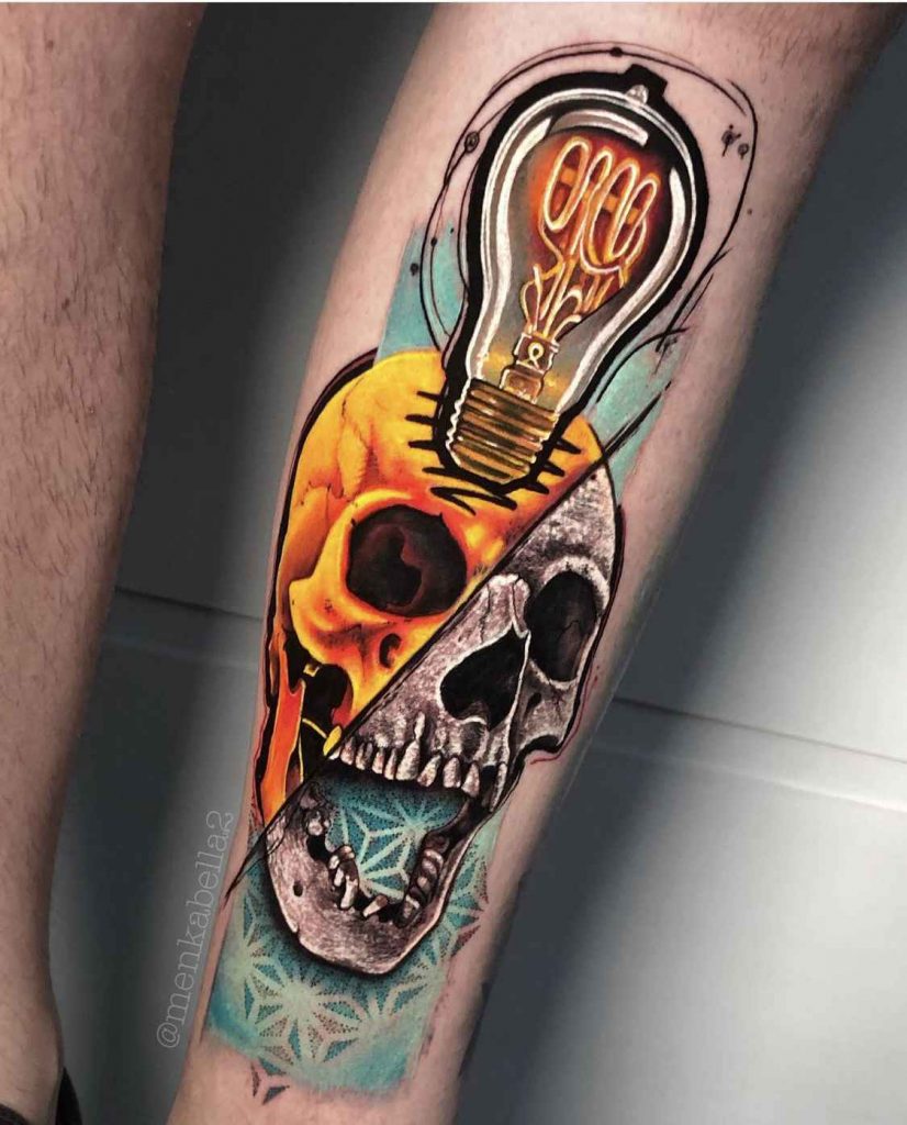 Foto de tatuagem feita por Menka Bella (@menkabella2)