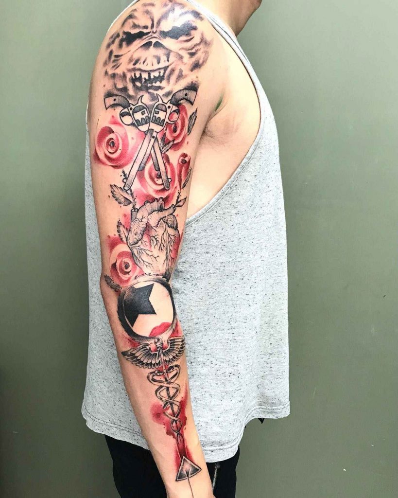 Foto de tatuagem feita por Arthur Oliveira (@arthur.influent)