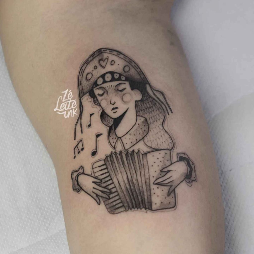 Foto de tatuagem feita por Zé Leite (@zeleiteink)