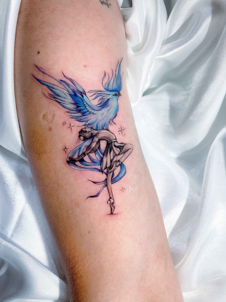 Foto de tatuagem feita por Juliana Monteiro (@jumonteiroink)